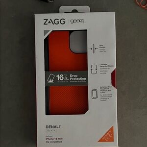 ZAGG Gear4 Denali Black and Orange iPhone 13 Mini Case